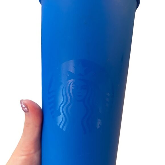 Starbucks Royal Cobalt Blue Soft Matte 24oz Cold Tumbler - Rare